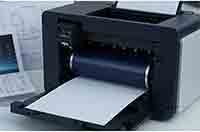 An industrial printer drum coated with amorphous silicon for high-volume xerographic printing