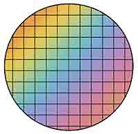 100mm silicon wafer diced into 10mm squares