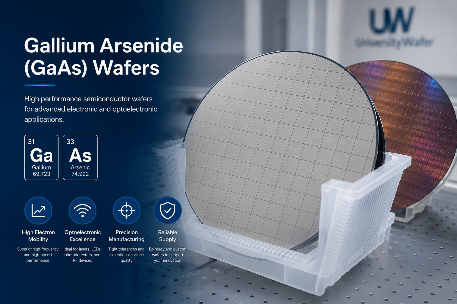 Gallium arsenide wafer applications and properties