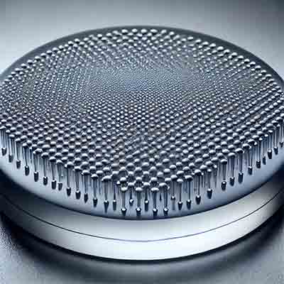 silicon on glass substrate used to fabricate an optical metasurface.