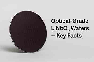 Optical-grade Lithium Niobate (LiNbO₃) wafer with mirror-polished surface