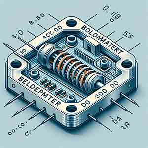 Here is an illustration of a piezoelectric (PZT) actuator. You can see the small, rectangular ceramic-based component with metal electrodes and electrical wires, set in a laboratory environment with a ruler for scale. PZT actuator