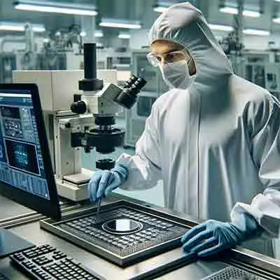 process integration engineer working in a semiconductor wafer fabrication facility