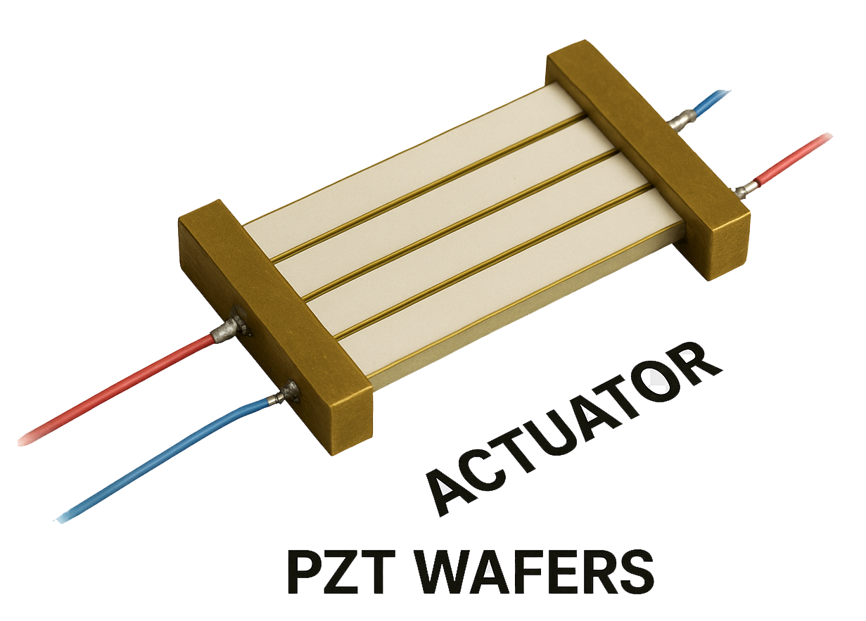 PZT Wafers pzt deposited wafer between top and bottom electrode to be used for transducers (sensors and actuators