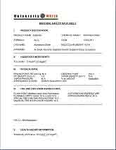 what does a typical materials safety data sheet look like