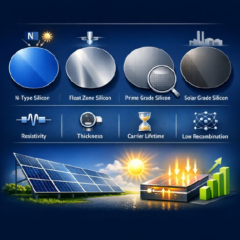 silicon solar wafer types used