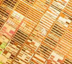 what does a silicon wafer chip looks like?