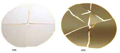 cleaving silicon results for 100 and 111 orientations