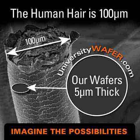 silicon wafer thinner than a human hair