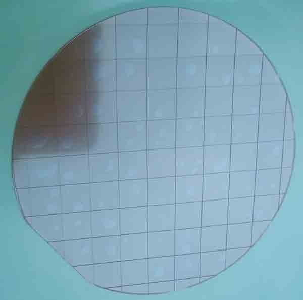 diced 100mm silicon on sapphire wafer