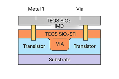 Typical TEOS emiconductor device 