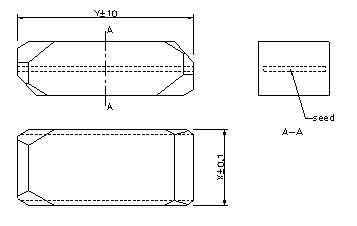 x-cut quartz single crystal wafers